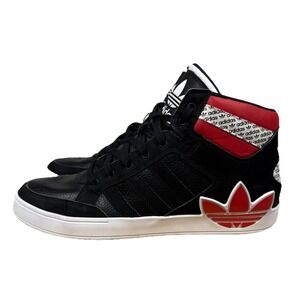Size 12 - Adidas Hard Court High Transmission Pack - Black,  Red, White